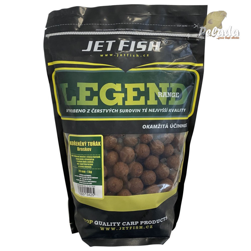 Jet Fish Boilies Legend Range Korenený Tuniak & Broskyňa 1kg