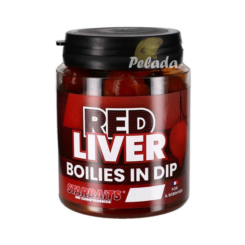 Starbaits Boilies v Dipe Red Liver & Červená Pečeň 150g