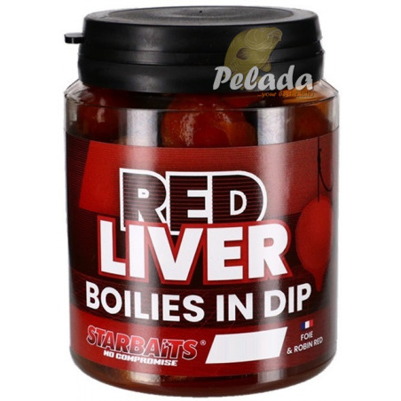 Starbaits Boilies v Dipe Red Liver & Červená Pečeň 150g