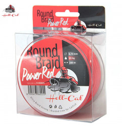 Hell-Cat Spletaná šnúra Round Braid Power Red 0,50mm 57,50kg - 200m