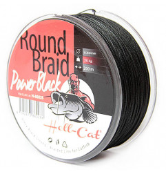 Hell-Cat Spletaná šnúra Round Braid Power Black 0,50mm 57,50kg - 200m