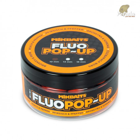 MIKBAITS Fluo Pop-Up 100ml 10mm - Broskyňa & Korenie