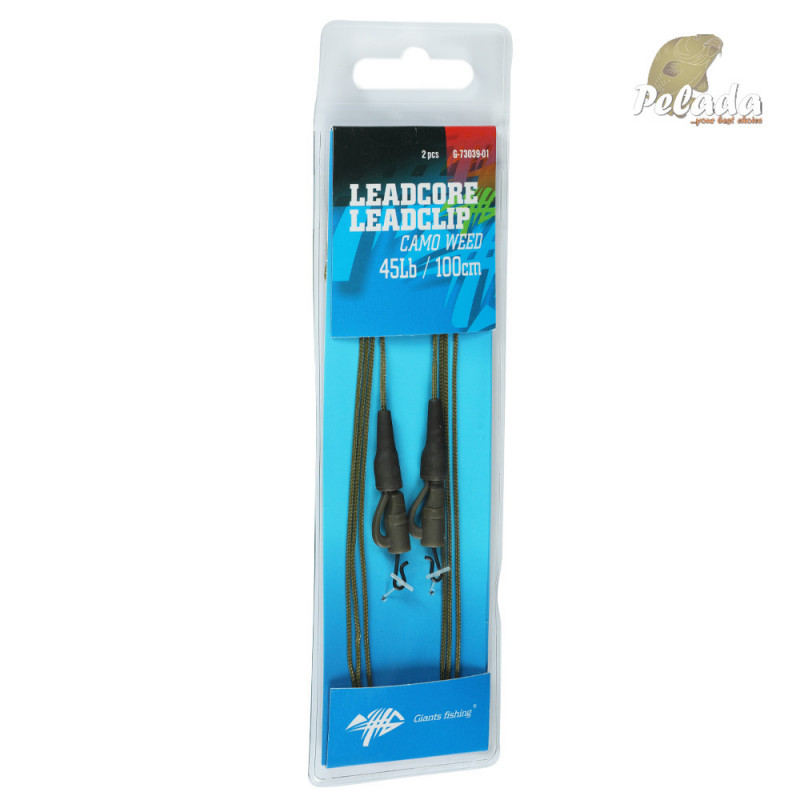 Giants Fishing Montáž Camo Leadcore 45Lb Leadclip 1m 2ks