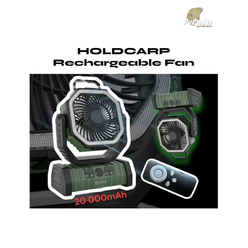 HOLDCARP Výkonný ventilátor Rechargeable Fan