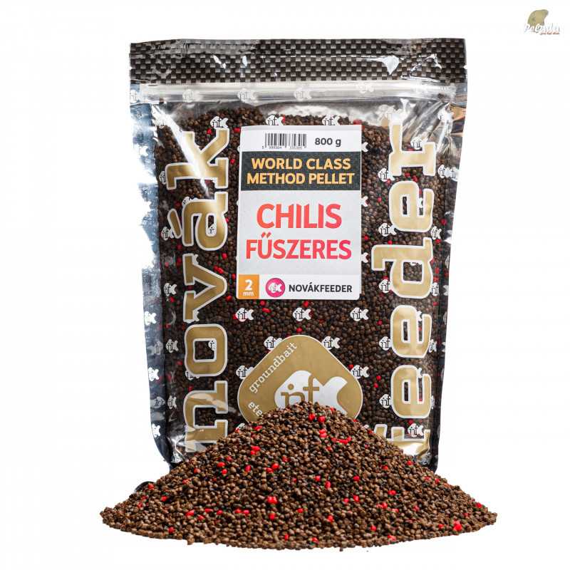 NOVÁK FEEDER World Class Method Pellet 2mm 800g - Chilli & Korenie