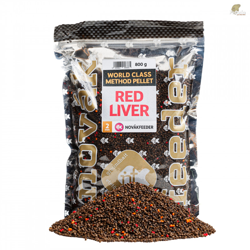 NOVÁK FEEDER World Class Method Pellet 2mm 800g - Red Liver