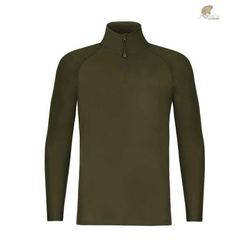 Korda Tričko Kool UPF Zip Jersey Dark Olive