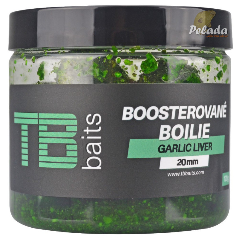 TB Baits Boosterované Boilies v Dipe Garlic Liver 120g