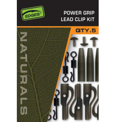 Fox Set Edges Naturals Power Grip Lead Clip Kit 5ks