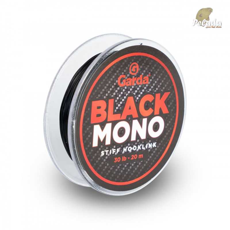 Garda Black Mono Stiff Hooklink 20m 25lb