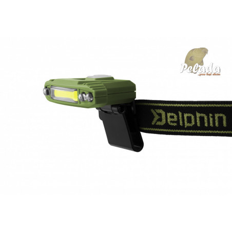 Čelová lampa Delphin RAZOR USB UC