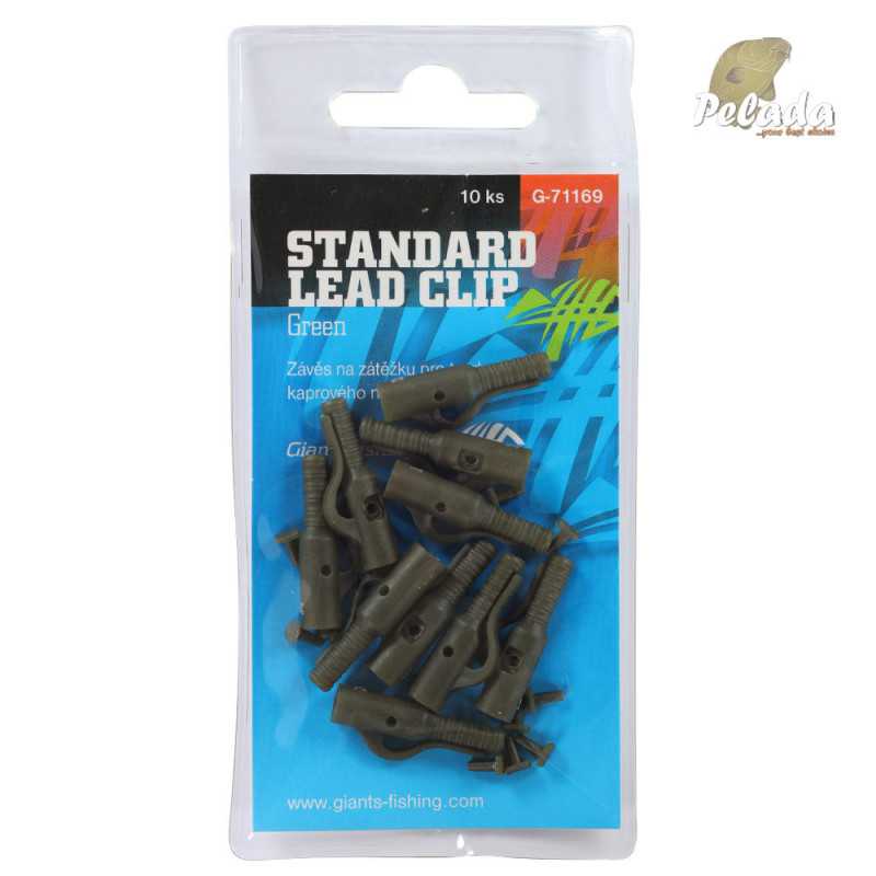 Giants Fishing Záves na bočné olovo Standard LeadClip Green 10ks