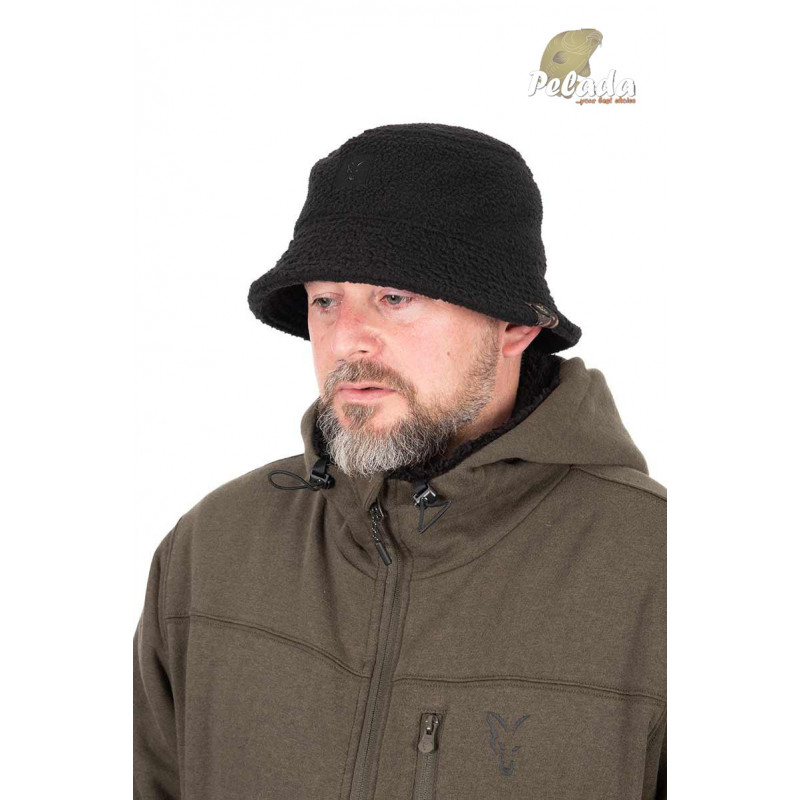 Fox Fleece Klobúk Sherpa Bucket Hat Black