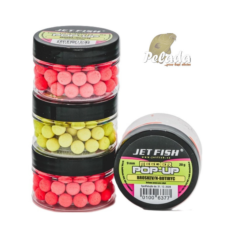 Jet Fish Feeder Mini Pop-Up 9mm 20g - Broskyňa N-Butyric