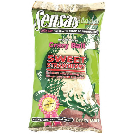 Sensas Krmivo CRAZY BAIT Sweet Strawberry 1kg - Sladká Jahoda