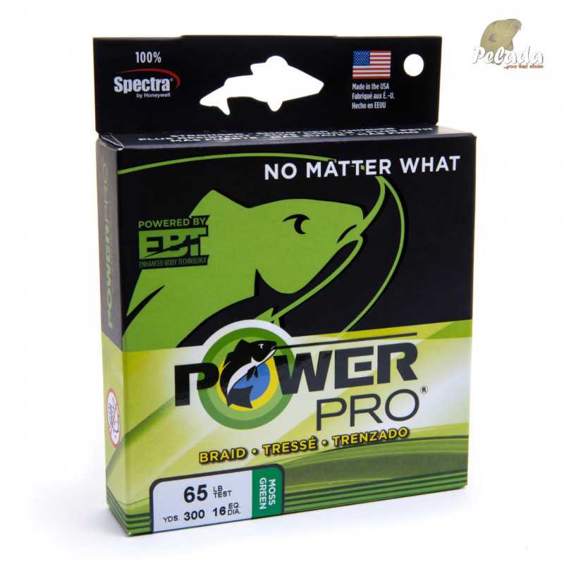 PowerPro Spletaná Šnúra Zelená Moss Green 135 - 0,15mm 9kg 20lb