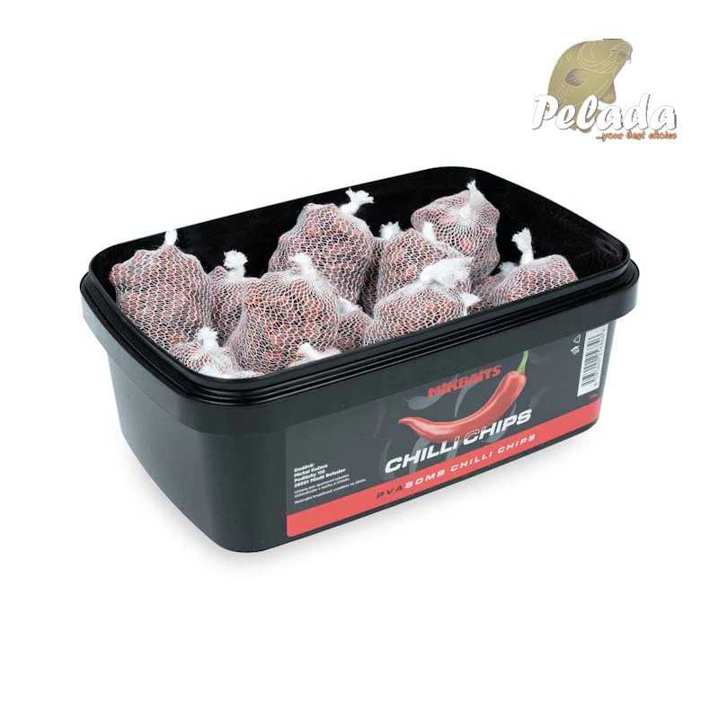 Mikbaits Pelety PVA Bomb Chilli Chips 15ks