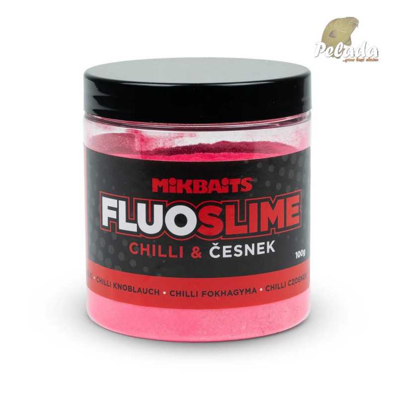 Mikbaits Obaľovací Fluo Slime Dip Chilli Cesnak 100g