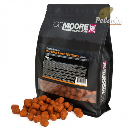 CC Moore Boilies Dumbells Pro-Stim Liver 1kg - 10x15mm