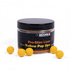 CC Moore Plávajúce Boilies Pro-Stim Liver Yellow Pop-Ups 14mm 45ks