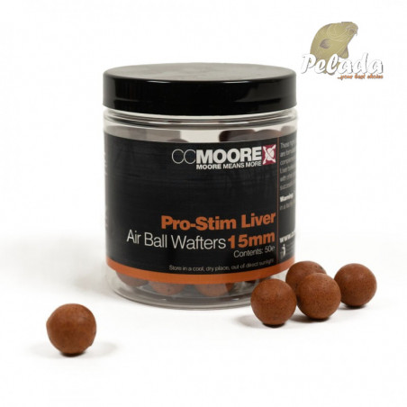 CC Moore Vyvážené Boilies Pro-Stim Liver Air Ball Wafters 12mm 70ks