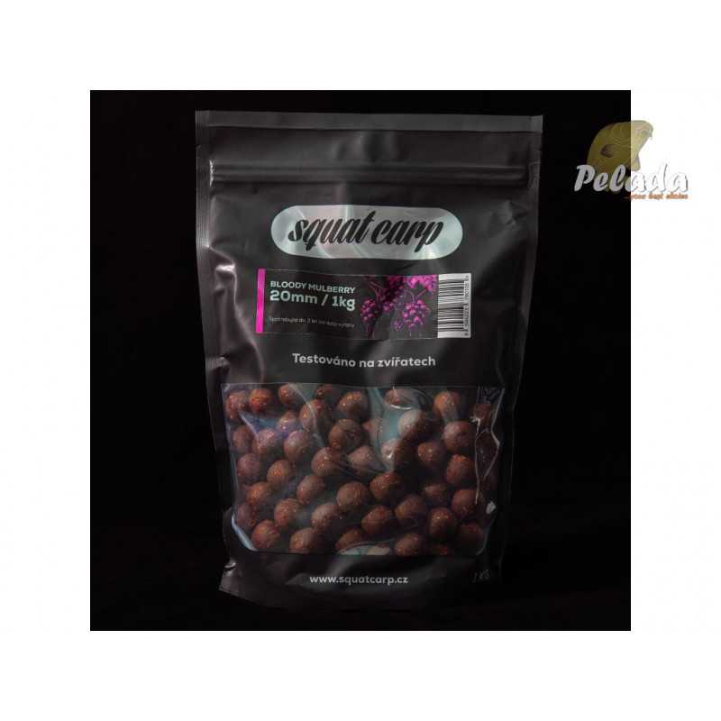 SQUAT Carp Hotové Boilies 1kg - BLOODY MULBERRY
