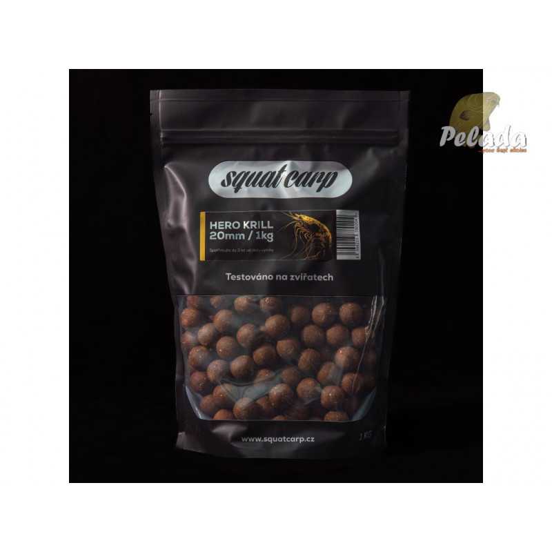 SQUAT Carp Hotové Boilies 1kg - HERO KRILL