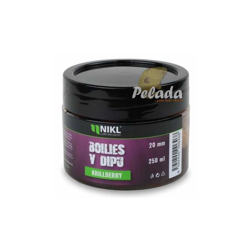 Nikl Boilies v dipe 250g - Krill Berry