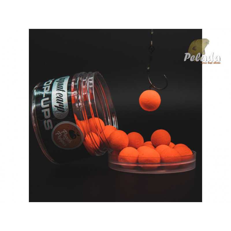 SQUAT Carp Plávajúce Boilies Pop-Up 60g - PEACH & PEPPER