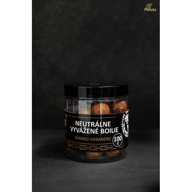 RIVERBAITS Neutrálne Vyvážené Boilies MANGO HABANERO 120g