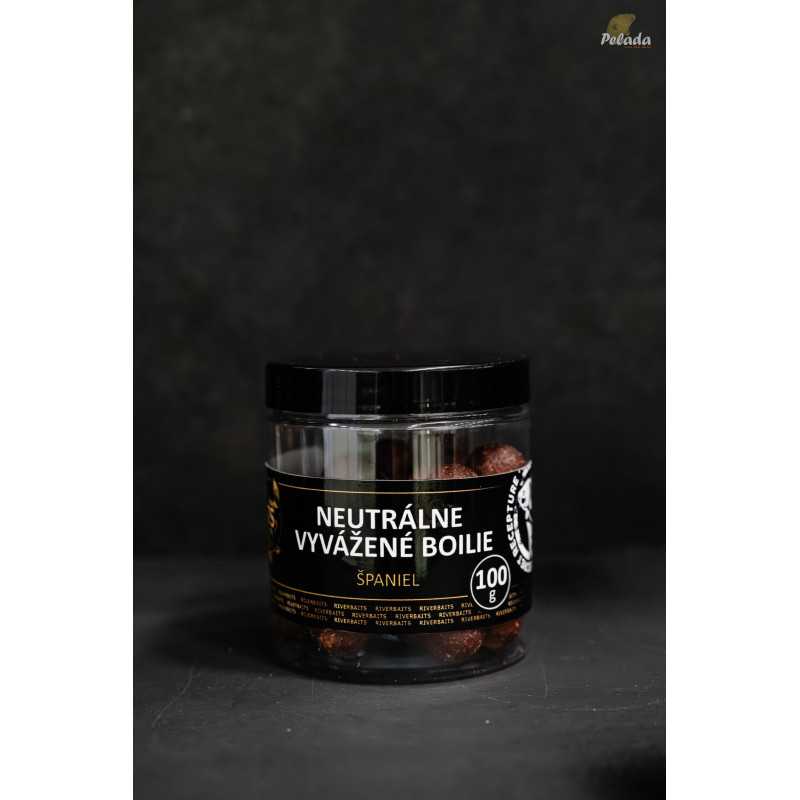 RIVERBAITS Neutrálne Vyvážené Boilies ŠPANIEL 120g