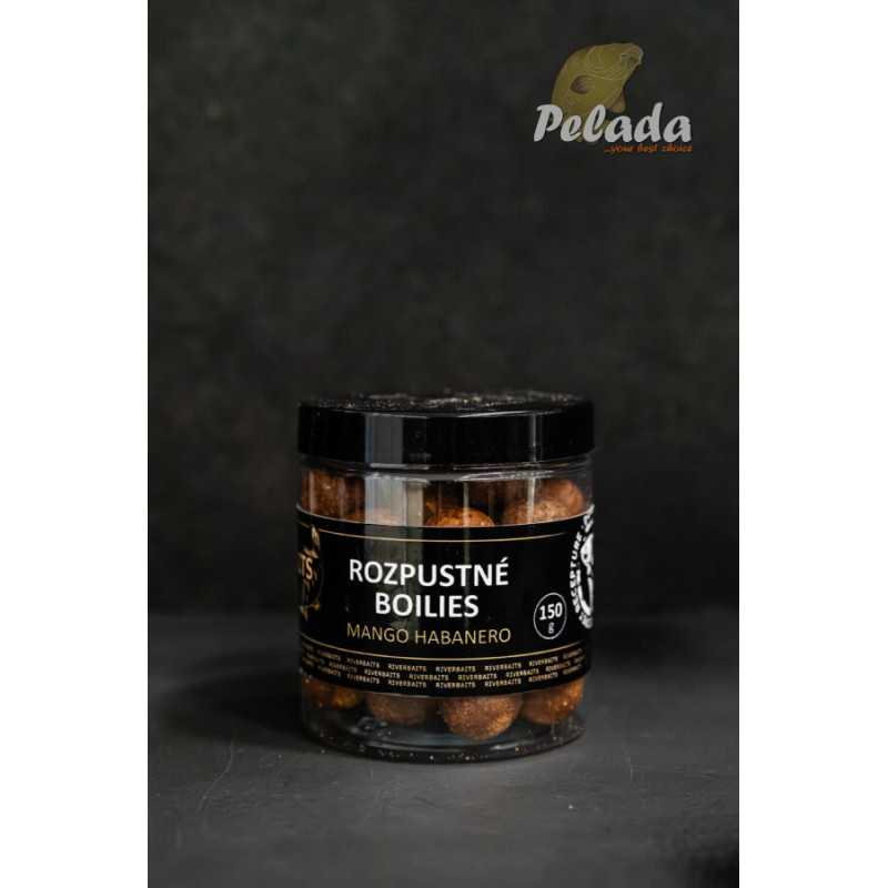 RIVERBAITS Rozpustné Boilies MANGO HABANERO 150g