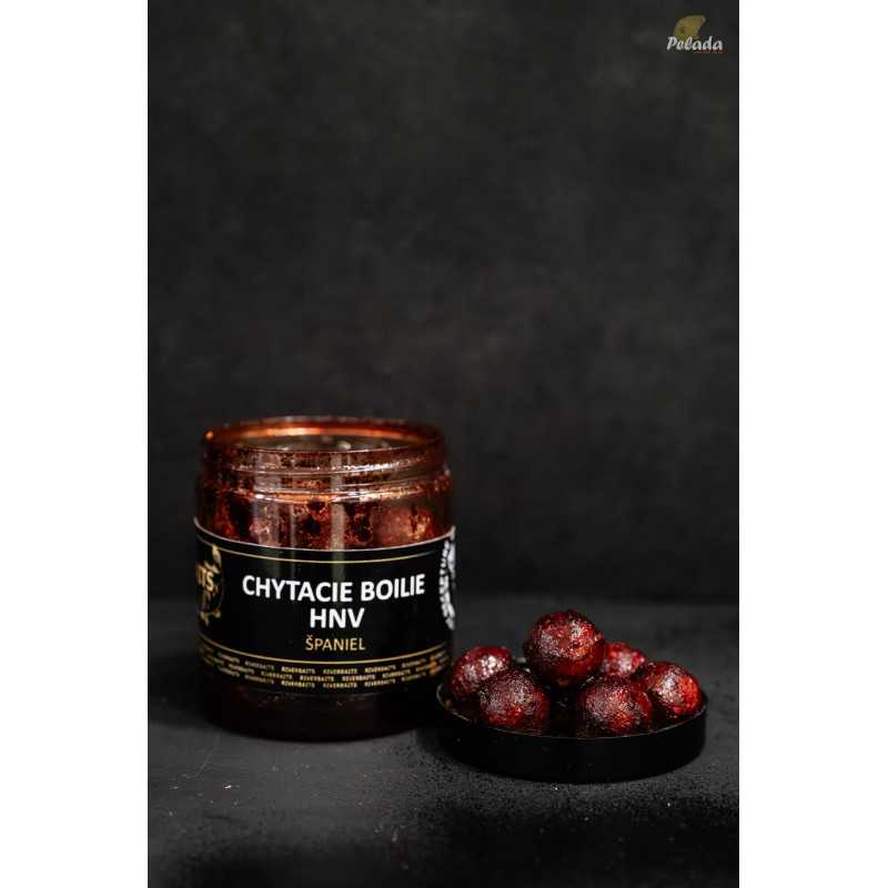 RIVERBAITS Chytacie Boilies v dipe ŠPANIEL 150g