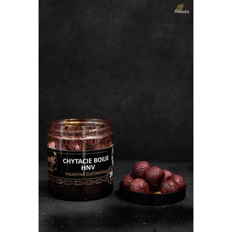 RIVERBAITS Chytacie Boilies v dipe PIKANTNÁ ČUČORIEDKA 150g