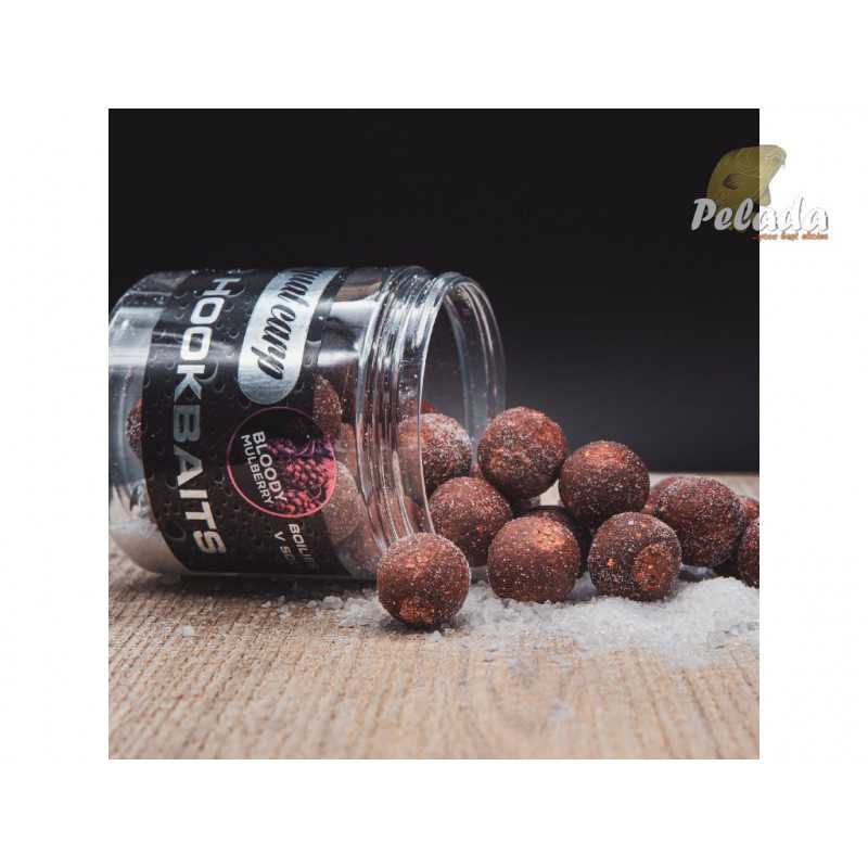 SQUAT Carp Tvrdený Boilies Hard Hookbaits v soli 170g - BLOODY MULBERRY