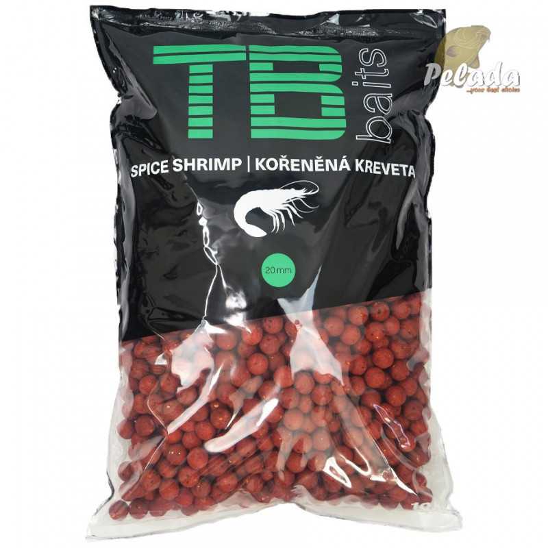 TB Baits Hotové Kŕmne Boilies Spice Shrimp / Korenistá Kreveta 10kg