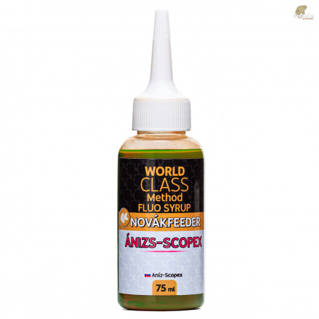 NOVÁKFEEDER World Class Method Fluo Syrup Aníz-Scopex 75ml