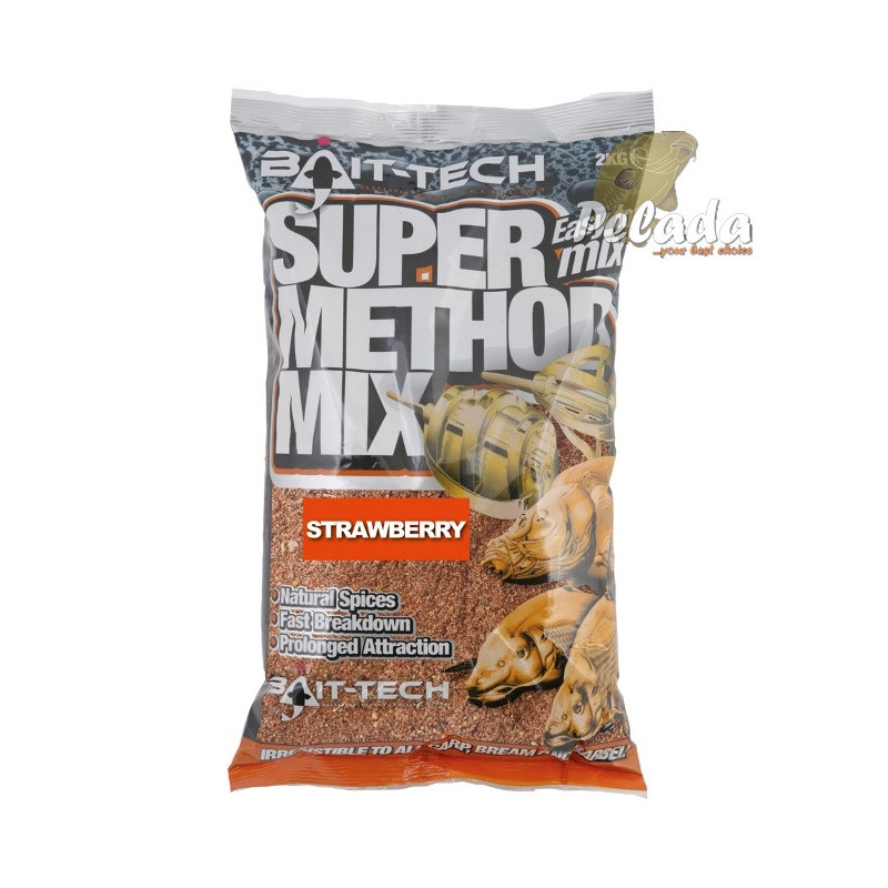 Bait-Tech krmítková zmes Super Method Mix Strawberry Jahoda 2 kg
