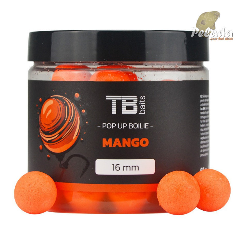 TB Baits Plávajúce Boilies Pop-Up Mango + NHDC 65g