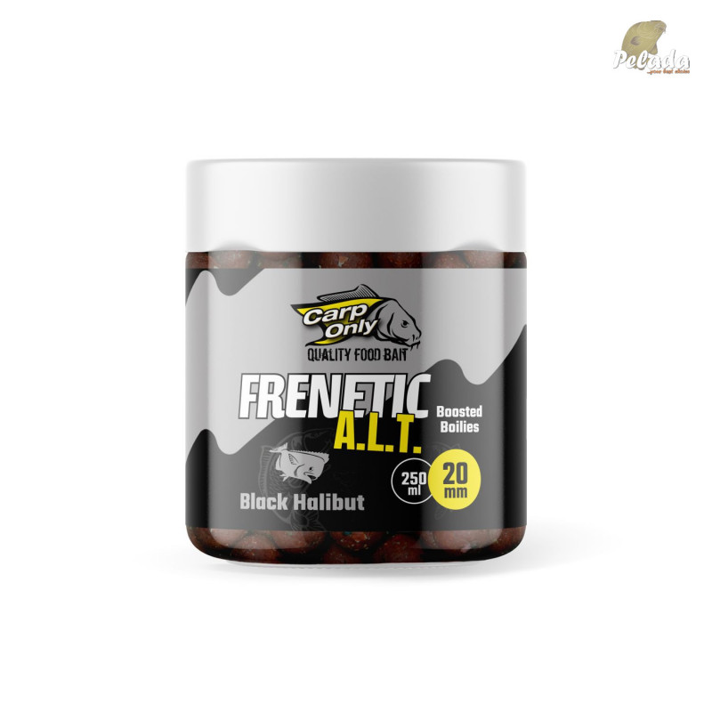 Carp Only Boilies v dipe Frenetic A.L.T. Black Halibut 20mm 250ml