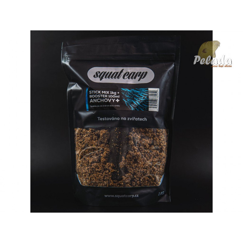 SQUAT Carp Stick Mix 1kg + 100ml Booster - ANCHOVY+