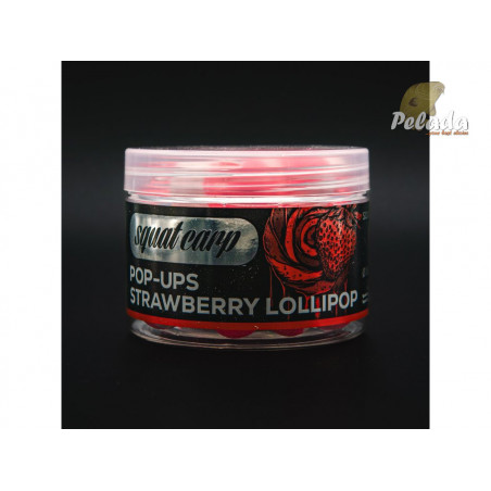 SQUAT Carp Plávajúce Boilies Pop-Up 60g - Strawberry Lollipop