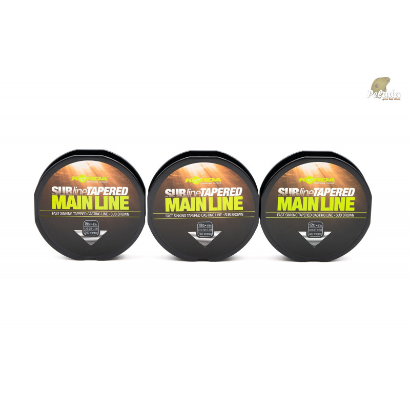 Korda ujímaný vlasec Subline Tapered Mainline 0,28-0,50mm Brown 300m