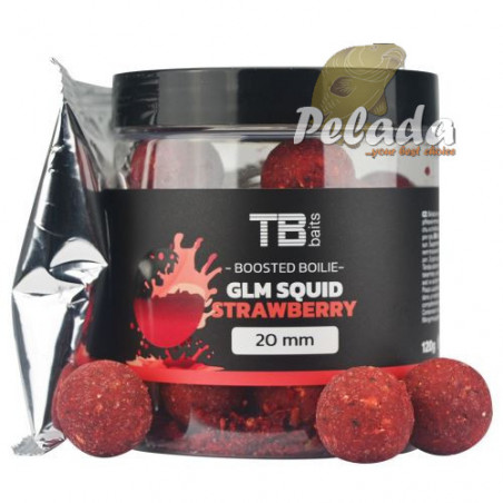TB Baits Boosterované Boilies v Dipe GLM Squid Strawberry 120g