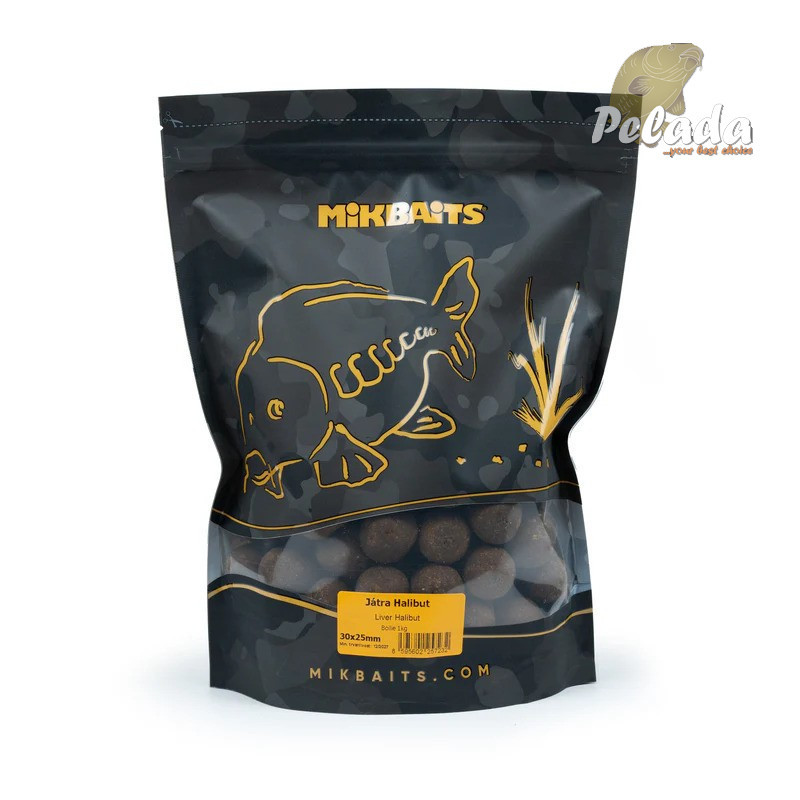 Mikbaits Catfish Mega Sumcový Boilies 1kg - Pečeň Halibut 50x30mm