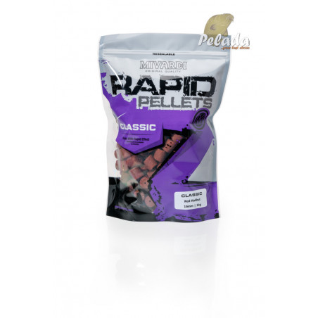 Mivardi Rapid pelety Classic Red Halibut 1kg