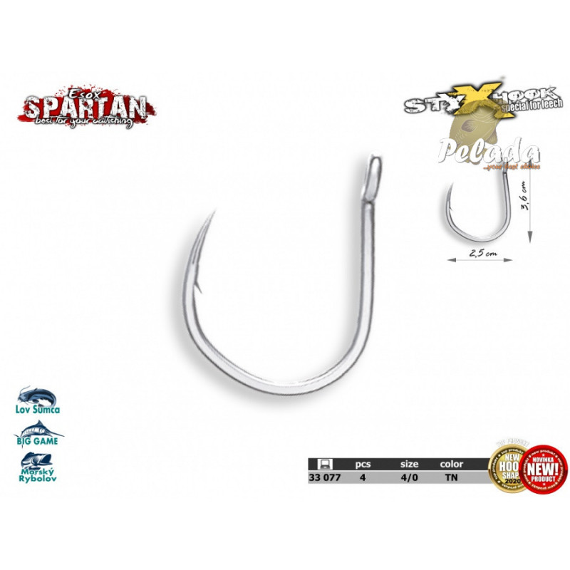 ESOX kovaný háčik Spartan STYX Hook 4/0 4ks
