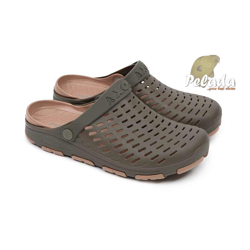 Fox Šľapky Khaki Clogs