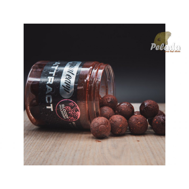 SQUAT Carp Hi-Attract Boilies v dipe 220g - BLOODY MULBERRY