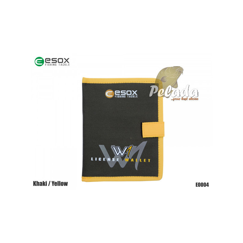 ESOX púzdro na doklady W1 License Wallet Khaki/Yellow